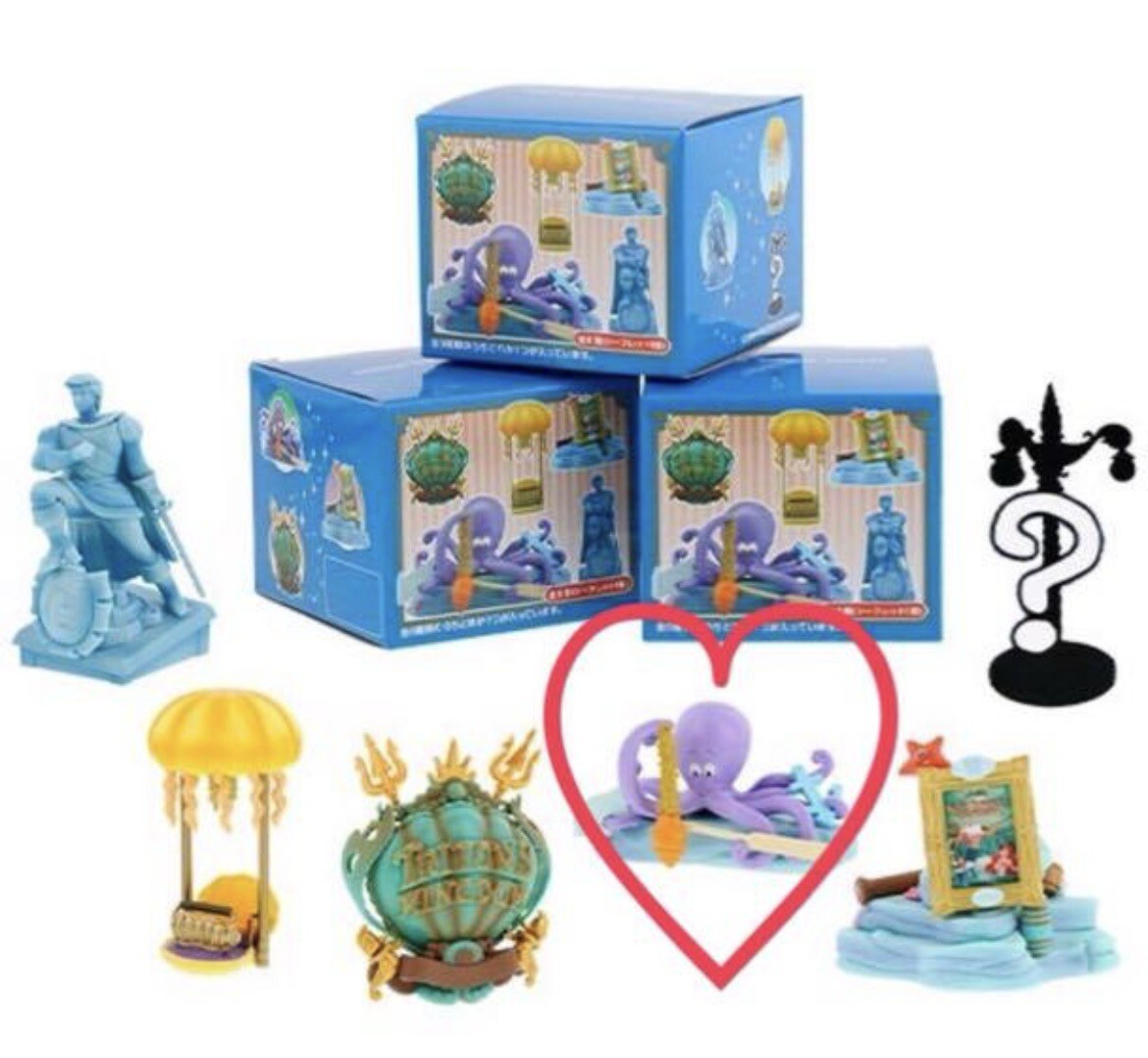 Tokyo Disney Resort Miniature Figure Octopus statue Ariel Little