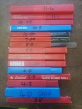 15 x  Morse taper drills  MT 1 ( lathe / mill )
