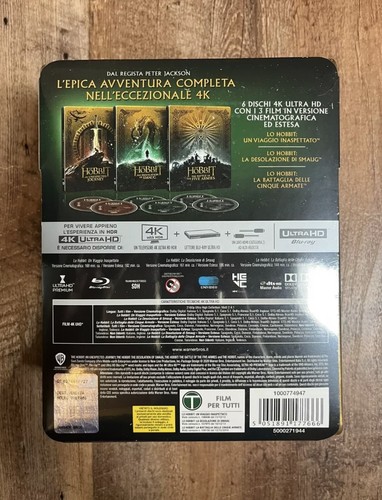 The Hobbit: The Motion Picture Trilogy 4K Blu-ray Extended Steelbook Collection - Picture 3 of 11