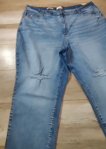 Universal Thread Jeans SZ 28R (47X26.5 Stretch High Rise 90s Slim Distressed NWT - Picture 3 of 20