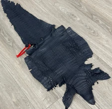 Blue Navy Genuine Caiman Crocodile belly Hide Leather Skin Gator Croc 550