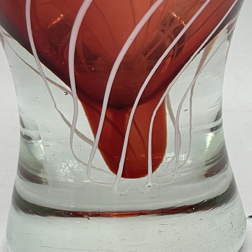 Vintage Scandinavian Art Glass Kosta Vicke Lindstrand Elegant Tall Striped - Picture 5 of 14