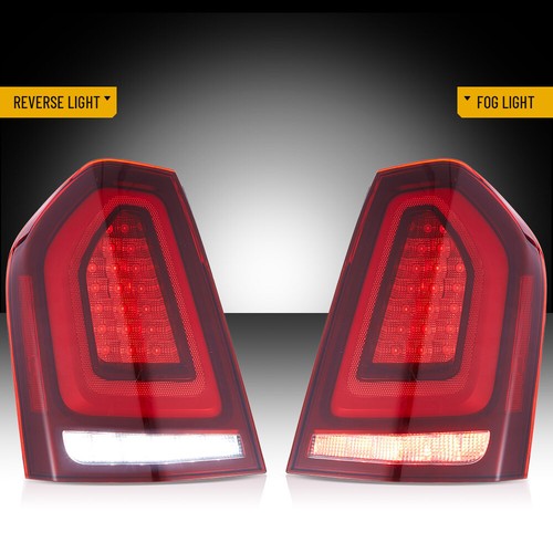 For 2011-2014 Chrysler 300 Tail Lights LED Red Brake Light w/Startup Animation - Picture 14 of 19