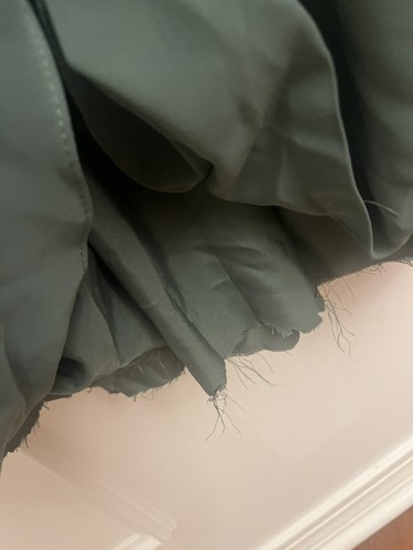 AZAZIE BRAUTJUNGFERNKLEID EUKALYPTUS CHIFFON GRÜN BESCHEIDENE FALTE SCHMEICHELHAFT MAXI - Bild 4 von 8