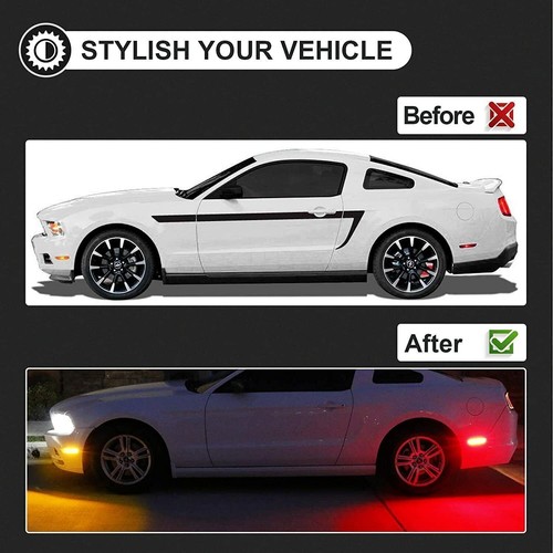 4x pour Ford Mustang 2010-2014 feux de position latéraux LED clignotants - Picture 4 of 10