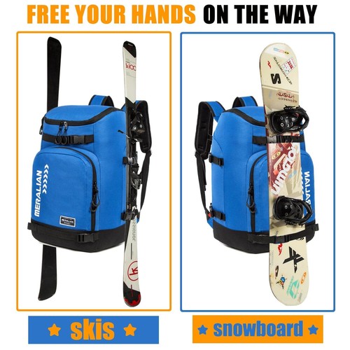 Ski Boot Bag - 50L Ski Boot Travel Backpack Waterproof Snowboard Boot Backpac... - Picture 3 of 7