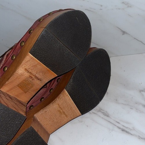 NEW Free People Culver City Leather Clog burgundy sz 39.5. (I15) - Picture 5 of 5