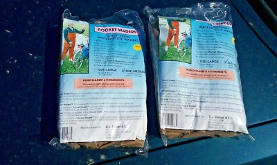 2 PAIR OF POCKET FISHING WADERS CHEST HIGH WATERPROOF GREAT FOR FISHING HUNTING