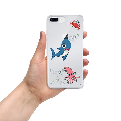 Clear Case for iPhone® with Cute Sea Animals - Picture 15 of 24