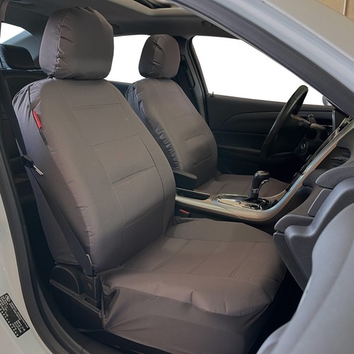 Grey Canvas Front Seat Covers For HONDA FIT 2007-2012 - Picture 2 of 5
