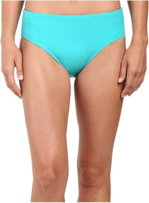 Athena X1723 Cabana Solids Landa Mid Waist Bikini Bottom Size M