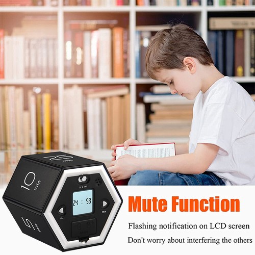 Hexagon Digital Timer Cubes Timer Kitchen Hexagon Flip Timer O2M1 - Picture 4 of 7