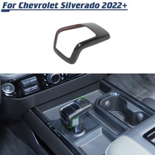Black Wood Grain Gear Shift Knob Head Cover Trim For Chevrolet Silverado 2022-24 Black Wood Grain Gear Shift Knob Head Cover Trim For Chevrolet Silverado 2022-24