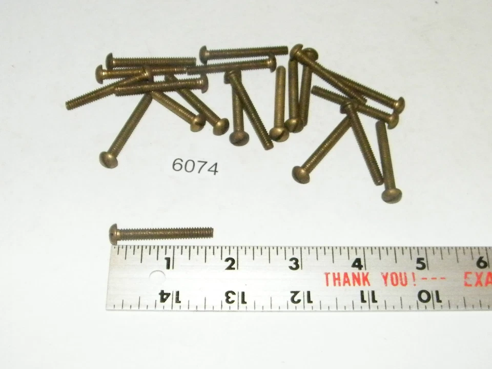 Vis À Tête Cylindrique Fendue En Laiton Massif 10-24 X 1 1/2 Lot De 20 - Photo 1/1