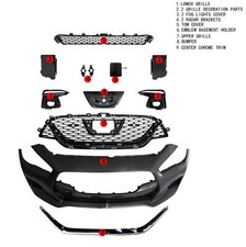 For 2014-2021 Infiniti Q50 Skyline 400r Style Front Bumper Grille Fog Lights Set