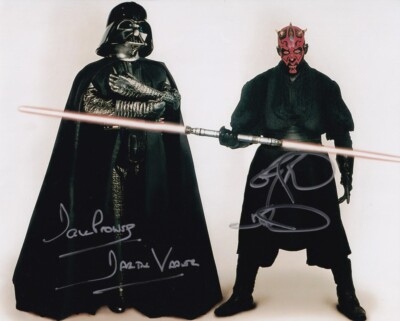 DAVE PROWSE RAY PARK signed Autogramm 20x25cm STAR WARS in Person autograph COA