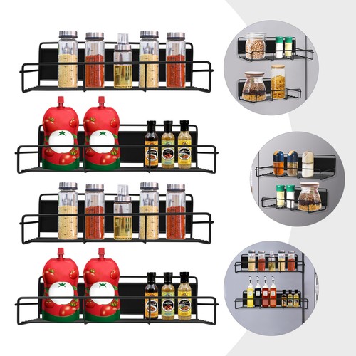 Estante de especias magnético de 4 imanes para refrigerador Buena capacidad de carga - Imagen 6 de 13