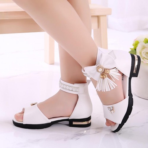Kids Bow Sandals Children Girls Summer Cute Sandals Beach Sandals 2024 Princess - Picture 17 of 27