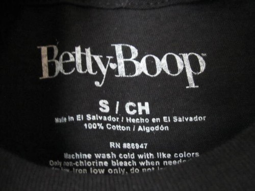 NEW Betty Boop Graphic Crop Tank LiLAngel Cotton Blk Sleeveless Small/Ch Juniors - Picture 4 of 8