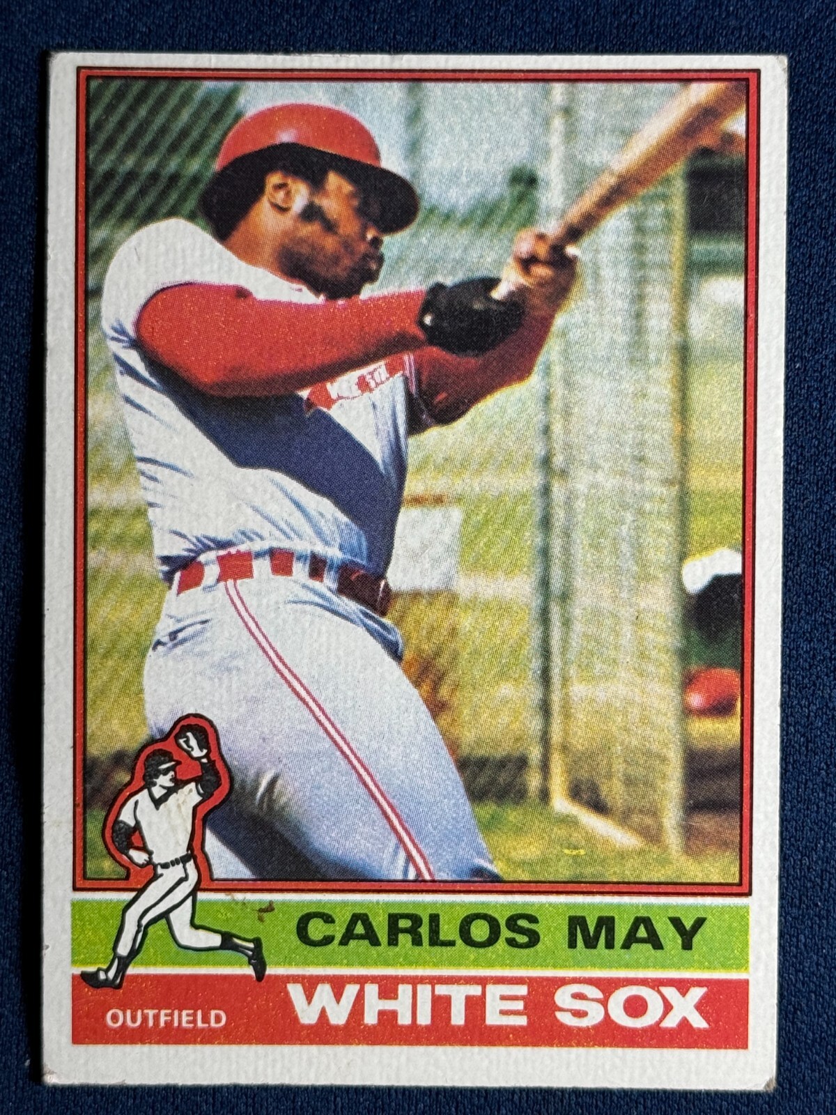 1976 TOPPS #110 CARLOS MAY (CHICAGO WHITE SOX) BASEBALL CARD