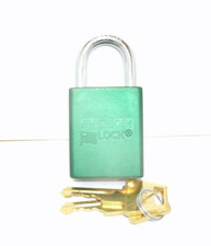 American Series 1100 Aluminum Padlock-1/4" Shackle-Color Green-NEW!