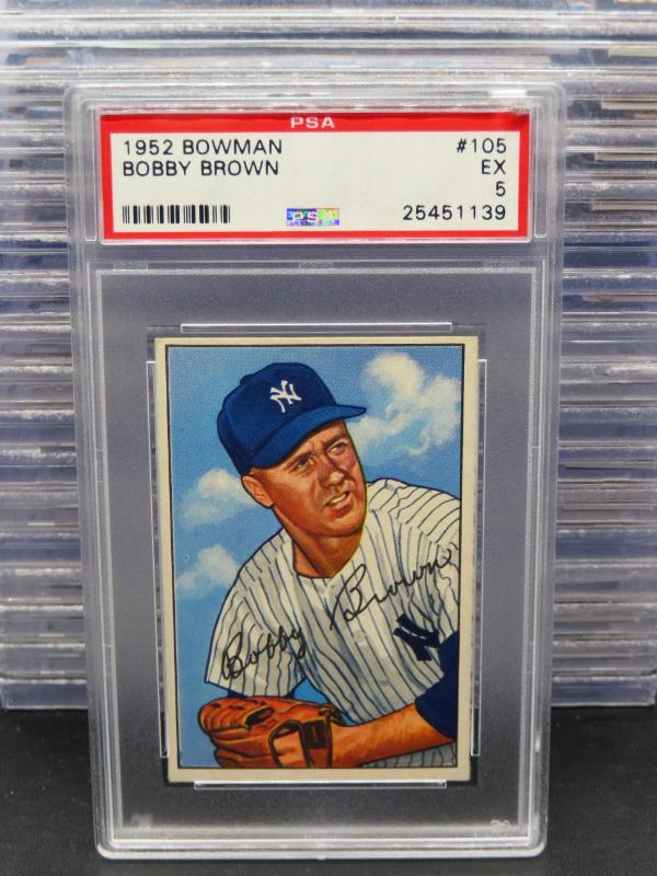 1952 Bowman Bobby Brown #105 New York Yankees PSA EX 5