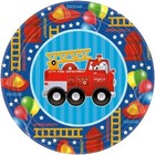 Paper Birthday Firemen Party Plates