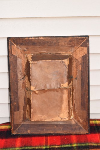 Antique Religious Home Altar of the Holy Family Confraternity Ornate Wood Frame - Picture 7 of 7