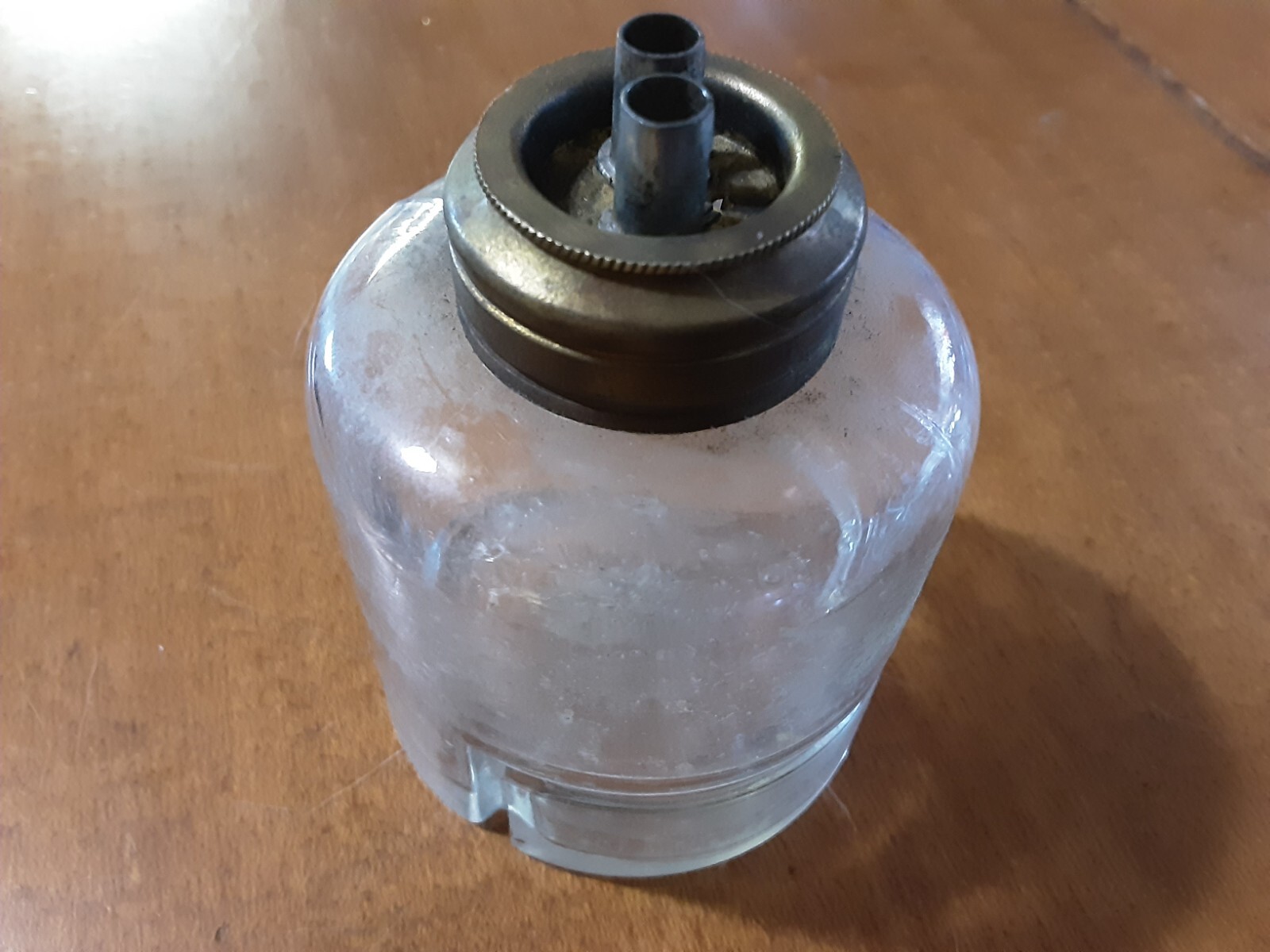 ANTIQUE 1800'S CLEAR GLASS WHALE LARD OIL LAMP RR WITH BURNER 21/2" eBay