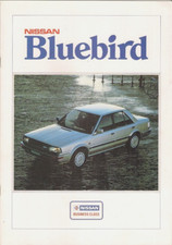 Nissan Bluebird 1986-1987 UK Fleet Market Sales Brochure L LX SLX GSX Turbo ZX