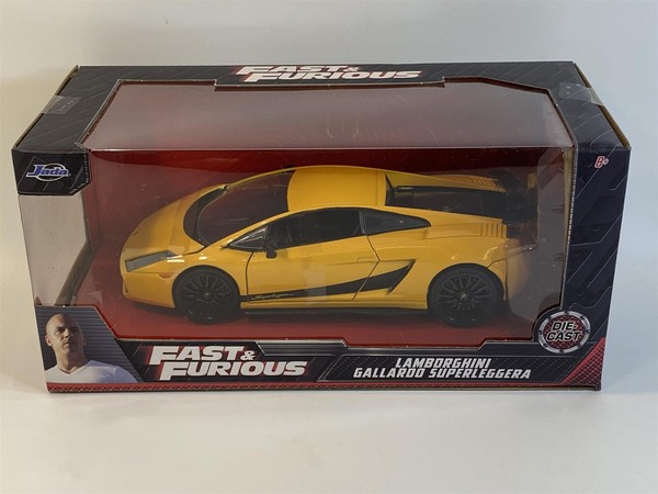 Fast & Furious Lamborghini Gallardo Superleggera 1:24 Jada 3067 Metallauto Gelb-image