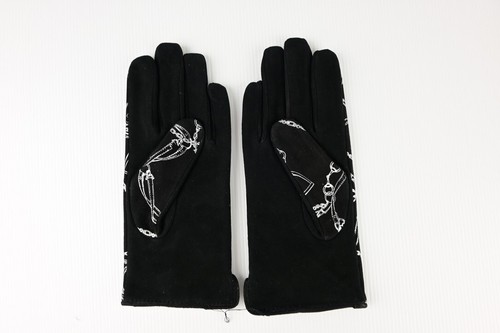 Ralph Lauren Women's Suede Chain Print Sheep Leather Gloves Size - Small - Picture 4 of 5