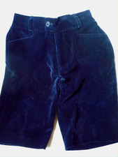 I Pinco Pallino, Kids Velvet Shorts, Knee Length, Navy Blue Size 6, Made Italy