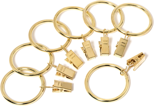 Iron Metal Curtain Clip Rings 1 1/2 Inch Interior Diameter Set of 20 (Gold) - Picture 9 of 12