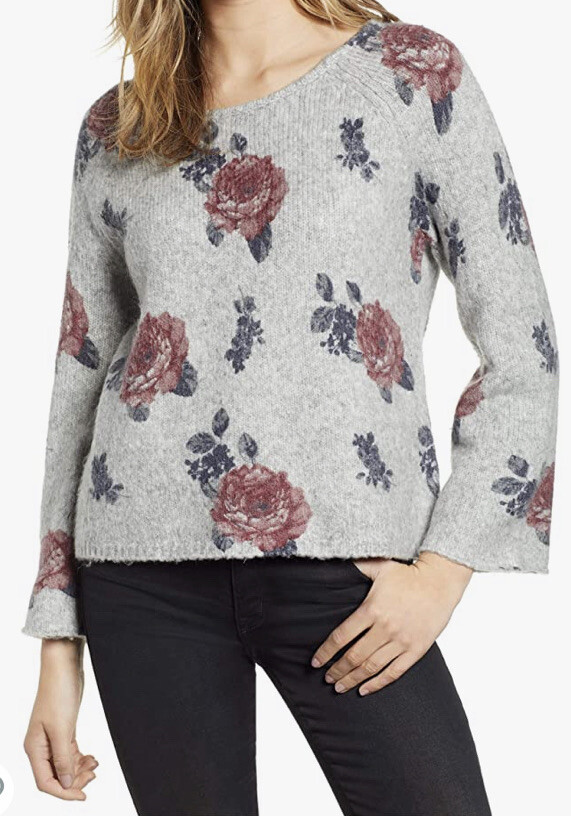 NWT Lucky Brand Floral Pullover Sweater 