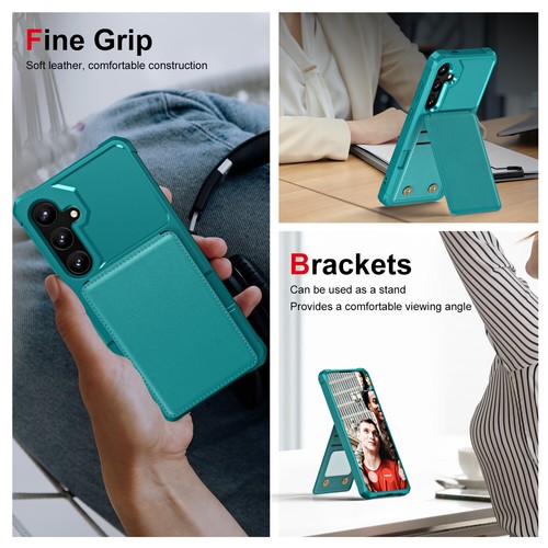 Per Samsung Galaxy A16 A15 A14 A53 A54 custodia posteriore in pelle con porta carte - Foto 15 di 42