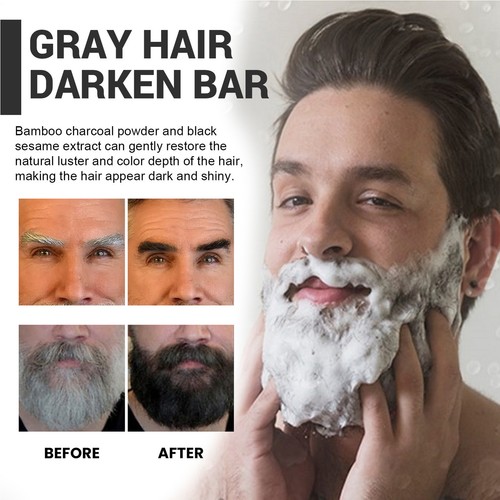 Spartan Gray Hair Reverse Bar, Mane Gray Reverse Bar, Hair Darken Bar Soap - Foto 12 di 12