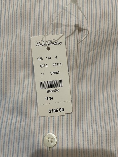 New BROOKS BROTHERS Golden Fleece Egyptian Cotton Striped Shirt 18-34 Italy USA - Picture 10 of 13