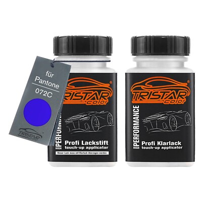Autolack Lackstift Set für Pantone 072C Blue Basislack Klarlack je 50ml