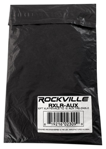 Cable Rockville RXLR-AUX 10 pies metal XLR hembra a 1/8" TRS AUX -100 % cobre - Imagen 6 de 6