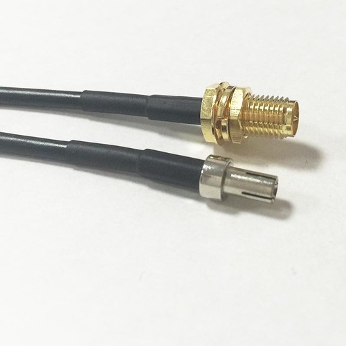 RP-SMA female bulkhead to TS9 male RG174 pigtail cable 20cm for 3G HUAWEI modem - Picture 2 of 6