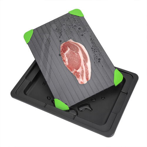 Large Fast Metal Thawing Plate Defrosting Tray For Frozen Food Steak Pork+Trap - Picture 11 of 12