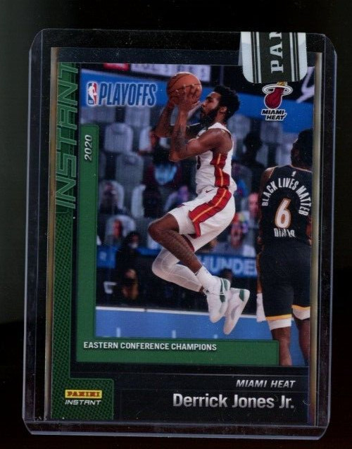 2019-20 Panini Instant Playoffs Derrick Jones Jr. Green/10 SSP Miami Heat
