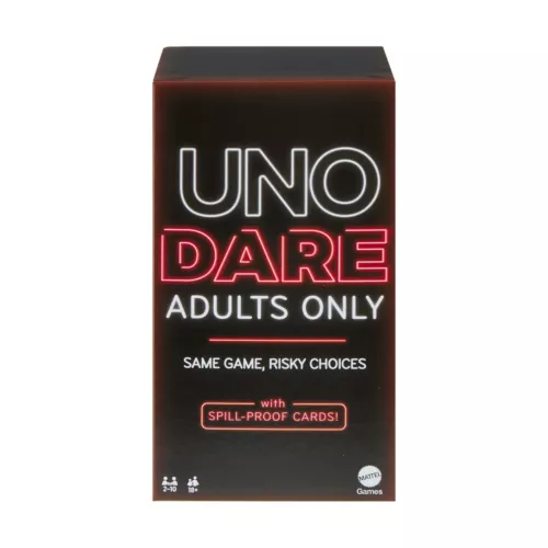 UNO Dare Adults Only Card Game, 2-10 Players Waterproof Cards and  for Adult