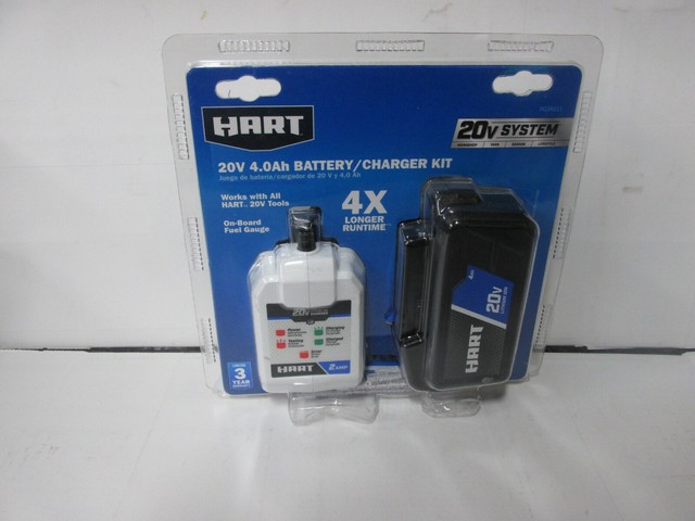 hart 20v 4.0 ah battery and charger