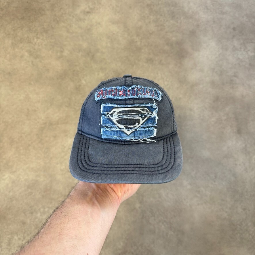 Superman Baseball Hat Mens Patchwork Adjustable S… - image 2