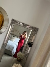 House Of CB Evening Dress Red XS Cut outs Worn Once