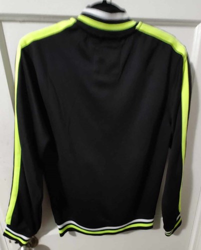 CSG Men's NWT Sz. SM Black, Neon Lime & White ATHLETIC TRACK JACKET BRAND NEW!!! - Picture 3 of 5