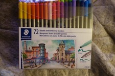 Staedtler 72 Double-ended Fiber-tip Pens Markers