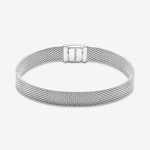 New 100% Genuine Authentic Pandora Reflexions Mesh Silver Bracelet 597712-19CM - Picture 4 of 9